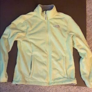 Lime The North Face fuzzy coat M